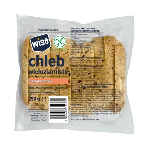 Chleb wieloziarnisty bezglutenowy 250g WISO