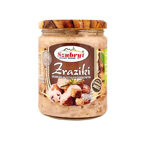 Zraziki drobiowe w sosie pieczarkowym 470g SZUBRYT