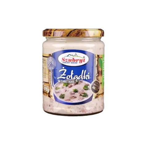 Żołądki drobiowe w śmietanie 470g SZUBRYT