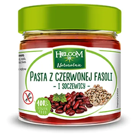 PASTA Z CZERWONEJ FASOLI I SOCZEWICY 190 g - HELCOM