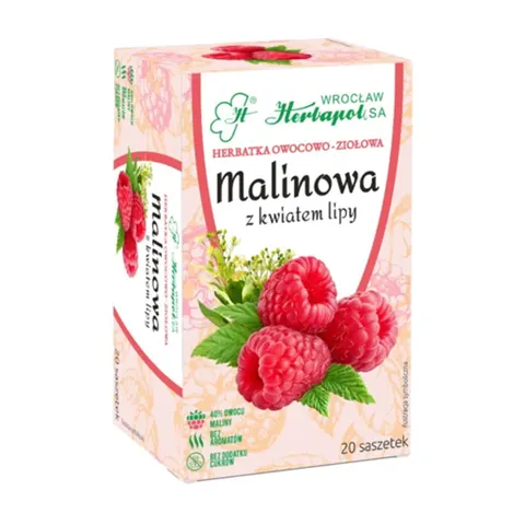 HERBAPOL WROCŁAW Herbatka malina lipa 20x3g