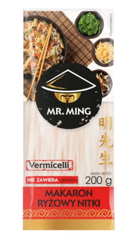Makaron ryżowy nitka 200g MR. MING