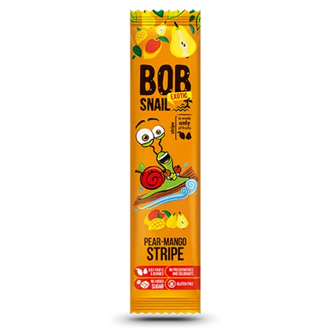 PRZEKĄSKA GRUSZKA-MANGO BEZ CUKRU 14 g - BOB SNAIL