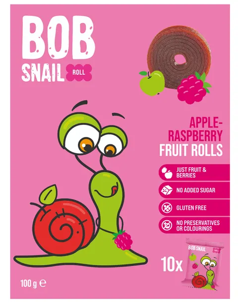 Przekąska owocowa Rolls Jabłko Malina 100g BOB SNAIL