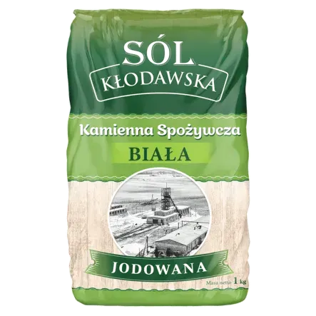 SÓL KŁODAWSKA BIAŁA JODOWANA 1KG "KŁODAWA"
