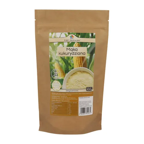 Mąka Kukurydziana bezglutenowa 500g - Pięć Przemian