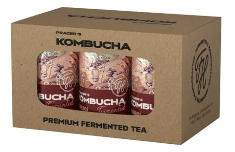 Kombucha Rooibos Prager's ZGRZEWKA 6szt * 330ml Premium Rosa