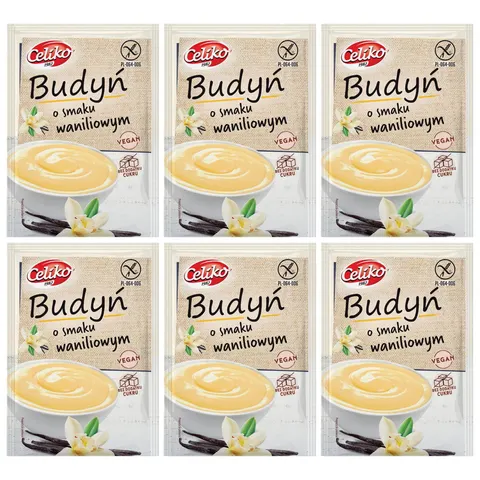Budyń o smaku waniliowym 40 g CELIKO zestaw 6 sztuk