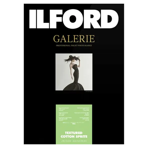 Papier ILFORD GALERIE Textured Cotton Sprite 280 g/m2 - A3, 25 arkuszy