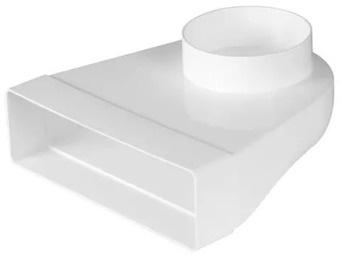 Kolano łącznikowe do kanału wentylacyjnego 204x60mm 90° fi125 Awenta