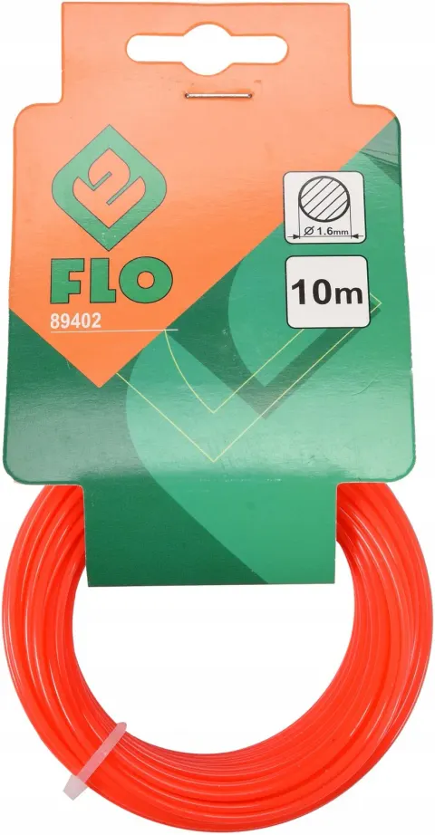 Żyłka tnąca okrągła Flo 89402 1,6mm x 10m czerwona
