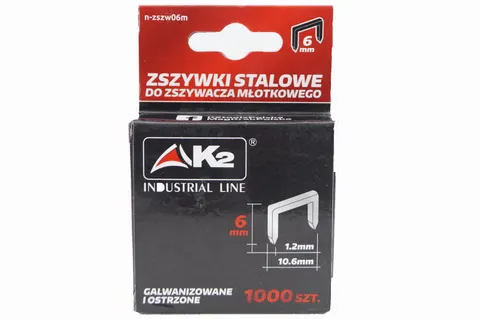 Zszywki tapicerskie - 6mm - zszywacz młotkowy - K2