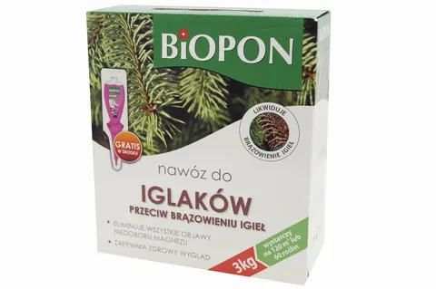 Biopon Nawóz 3kg do iglaków przeciw brązowieniu igieł