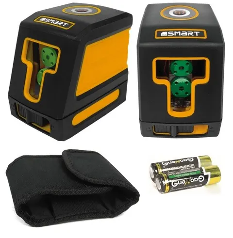 Laser krzyżowy CUBE zielony, 30 m, etui, zestaw Smart365