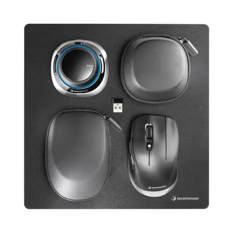 Zestaw 3DCONNEXION SpaceMouse Wireless Kit 2 USB-C - manipulator, mysz, podkładka
