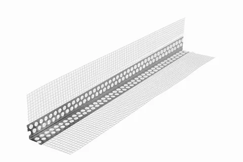 Narożnik aluminiowy z siatką 7x7cm - gr. 0,27mm - 3,0m - STANDARD - AL20/20/0,27