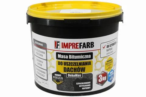 Masa bitumiczna do uszczelniania dachów - DekoMas- 3kg - Imprefarb