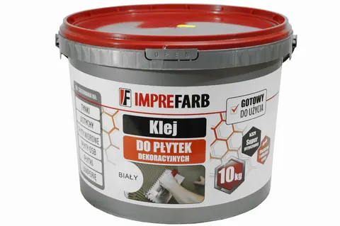 Klej do płytek dekoracyjnych, gipsowych - gotowy - 10kg - Imprefarb