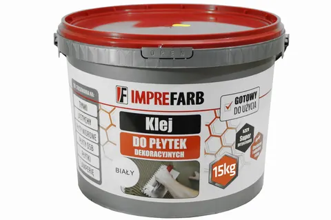Klej do płytek dekoracyjnych, gipsowych - gotowy - 15kg - Imprefarb
