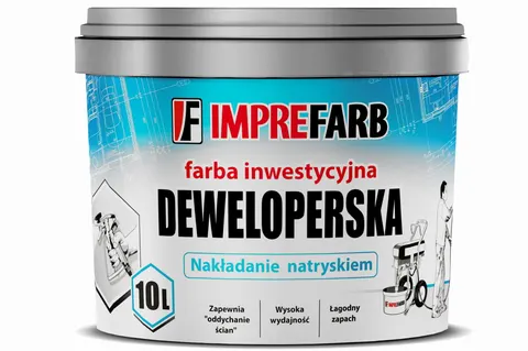 Farba akrylowa inwestycyjna DEWELOPERSKA - biała - 10L