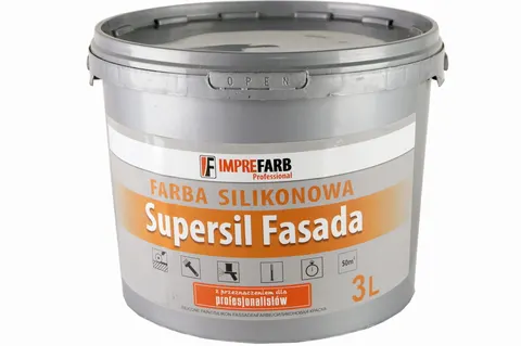 Farba silikonowa - fasadowa - biała - 3l - IMPREFARB