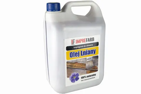 Olej lniany - impregnat do drewna - 100% naturalny - 5L - IMPREFARB
