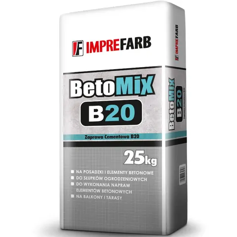 Zaprawa cementowa - BETOMIX - B20 - 25kg - IMPREFARB