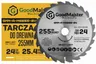 Tarcza do drewna z widią - 255mm x 25,4mm - 24 zęby - GoodMajster Machinery GMM-A-MS255-24