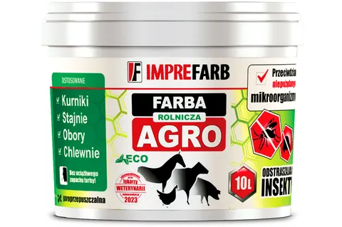 Farba emulsyjna - ROLNICZA AGRO - biała - 10L