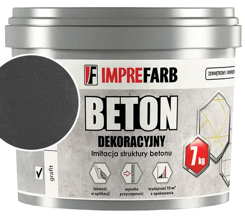 Beton architektoniczny dekoracyjny - 7kg / 8m2 - GRAFIT - IMPREFARB (1)