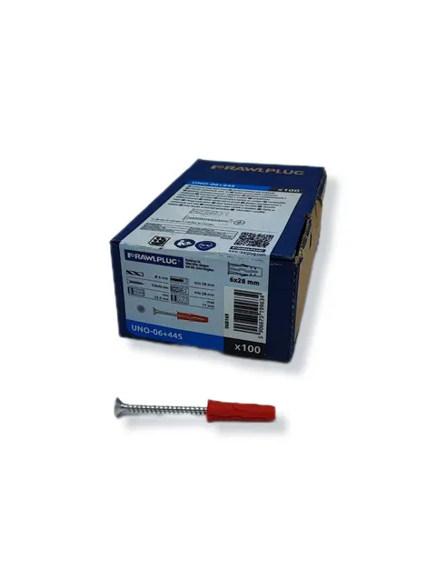 Rawlplug - UNO 6 mm - kołek rozporowy wkręt 4x45mm op. 100 szt