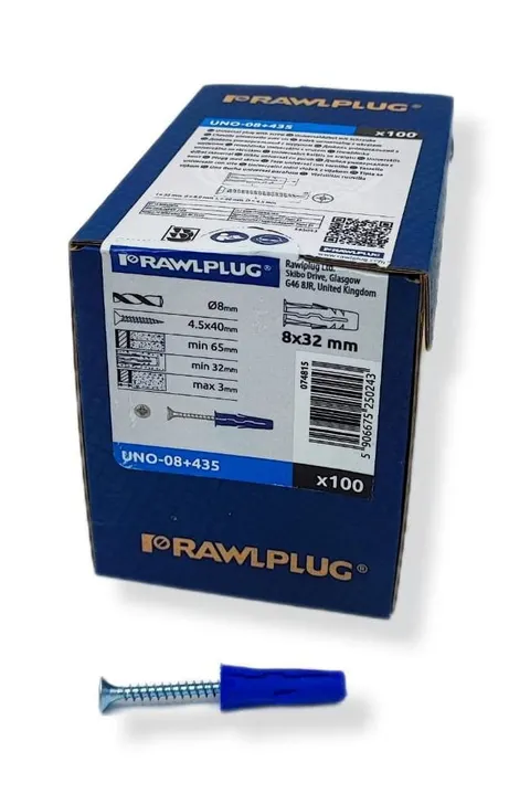 Rawlplug - UNO 8 mm - kołek rozporowy wkręt 4,5x35mm op. 100 szt