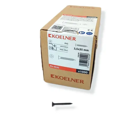 Koelner - FS3525 - Wkręty do płyt gk metal 3,5x25 op.1000szt