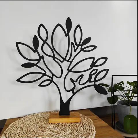 Drakaart - DEKORACJA STOJĄCA – drzewko wys 47,5cm szer 44cm czarne
