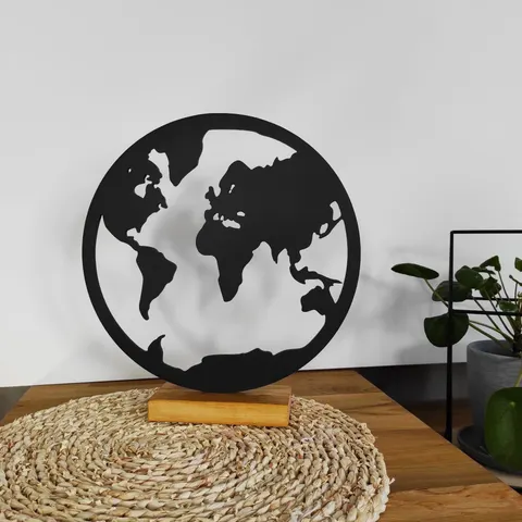 Drakaart - DEKORACJA STOJĄCA – kula ziemska mała średnica 29cm czarna
