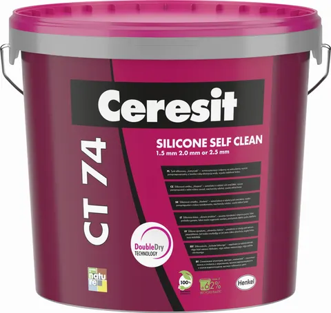 Ceresit - CT 74/1,5 mm - tynk silikonowy 25 kg baza kolor biały