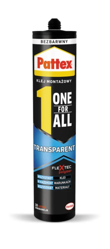Pattex - ONE FOR ALL TRANSPARENT - klej montażowy transparentny 290 g