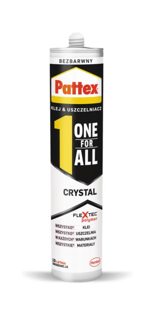Pattex - ONE FOR ALL CRYSTAL - klej montażowy przeźroczysty 290 g