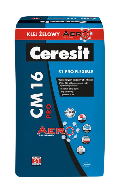 Ceresit - CM 16 PRO - elastyczny klej do płytek z włóknami 25 kg