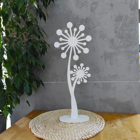 Drakaart - DEKORACJA STOJĄCA - Kwiat dekoracyjny 51x19 cm biały