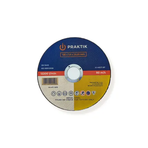 Praktik - Q635 - tarcza do cięcia metalu 125 x 1 x 22