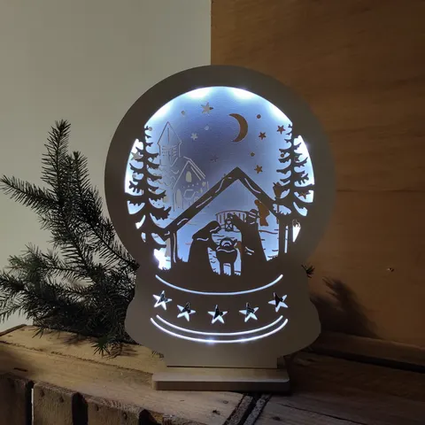Drakaart - DEKORACJA ŚWIĄTECZNA LED - pozytywka 35 x 25 cm 032