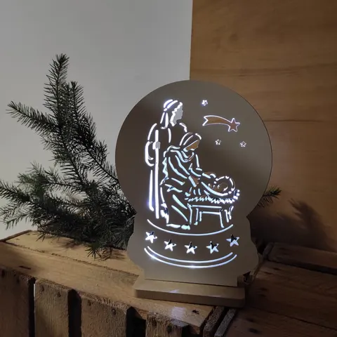 Drakaart - DEKORACJA ŚWIĄTECZNA LED - pozytywka 25 x 18 cm 034