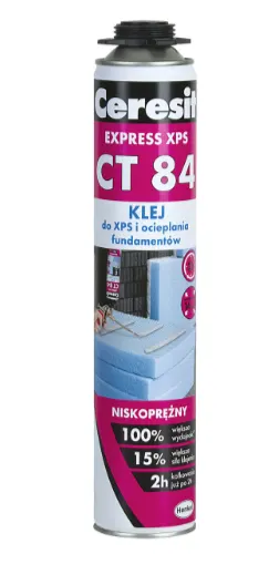 Ceresit - CT 84 EXPRESS XPS - klej poliuretanowy do XPS i ocieplania fundamentów