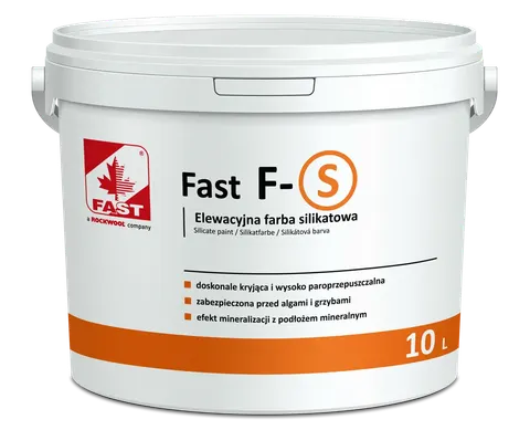 Fast - S- farba silikatowa wiadro 10 L kolor biały