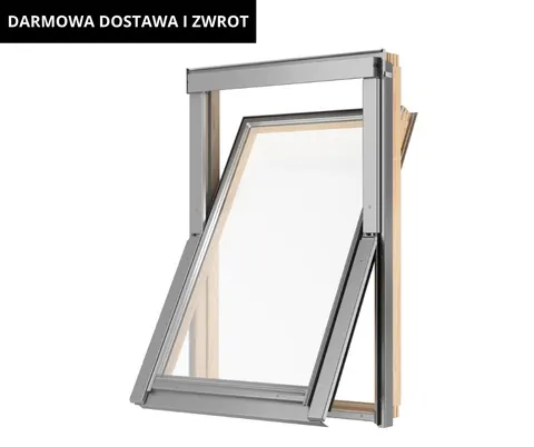 RoofLITE+ - TRIO PINE - okno dachowe trzyszybowe drewniane, 66x118 F6A