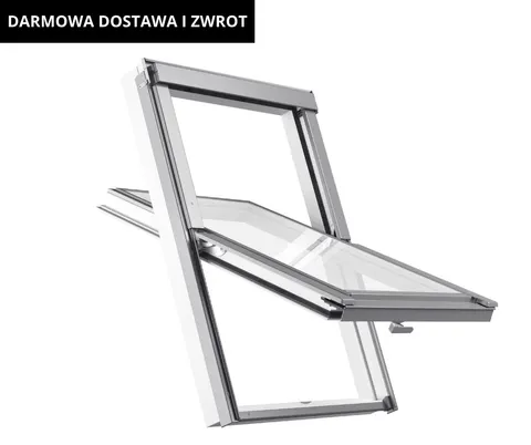 RoofLITE+ - TRIO PCV - okno dachowe trzyszybowe PCV, 78x118 M6A