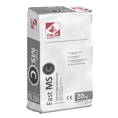 Fast - MS-C - szpachlowa gładź cementowa biała 20 kg