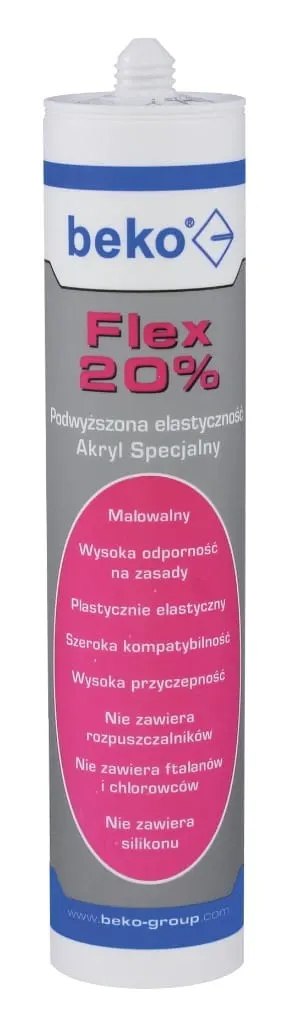 Beko - FLEX20% - akryl specjalny biały 310 ml