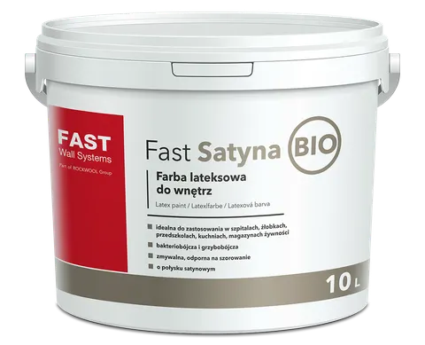 Fast - SATYNA BIO - farba lateksowa wewnętrzna 10 L